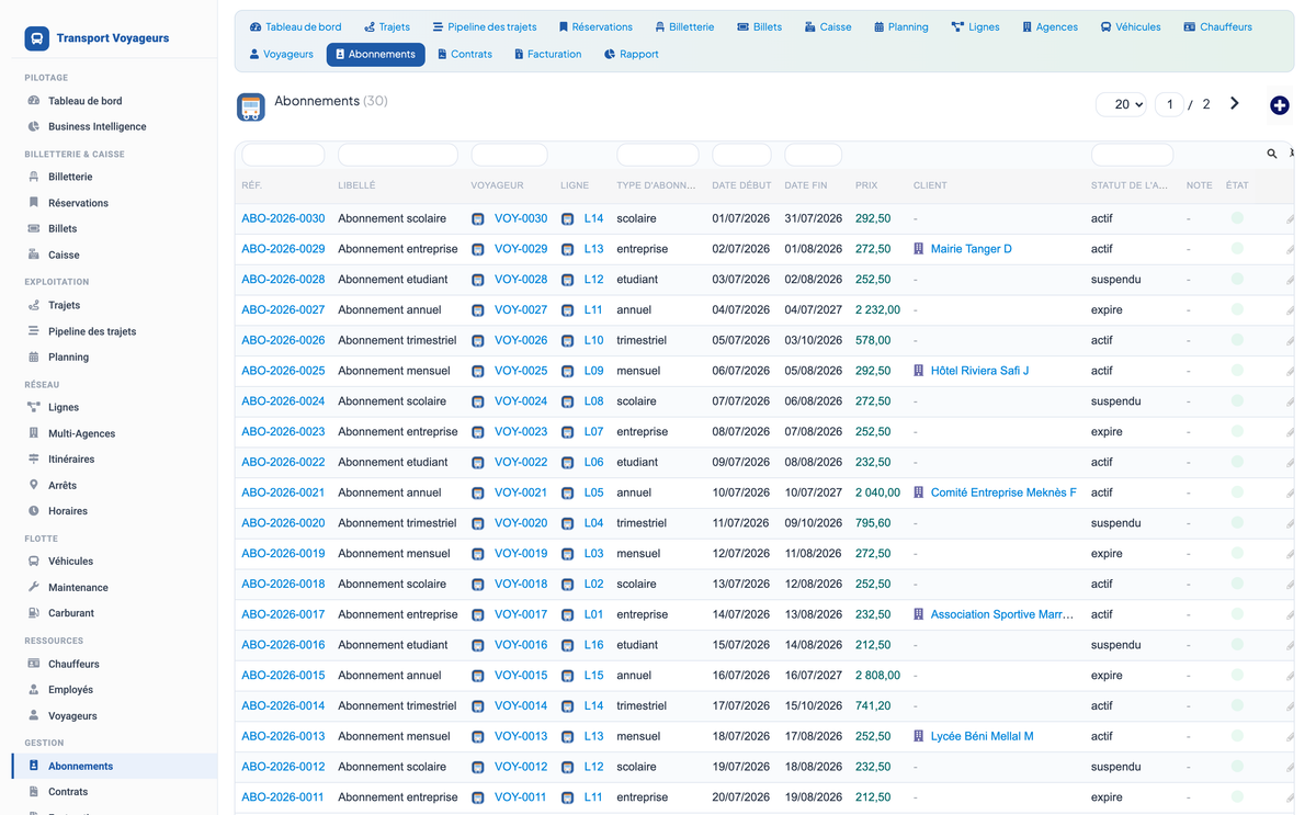 Passenger Transport Management - Dolibarr