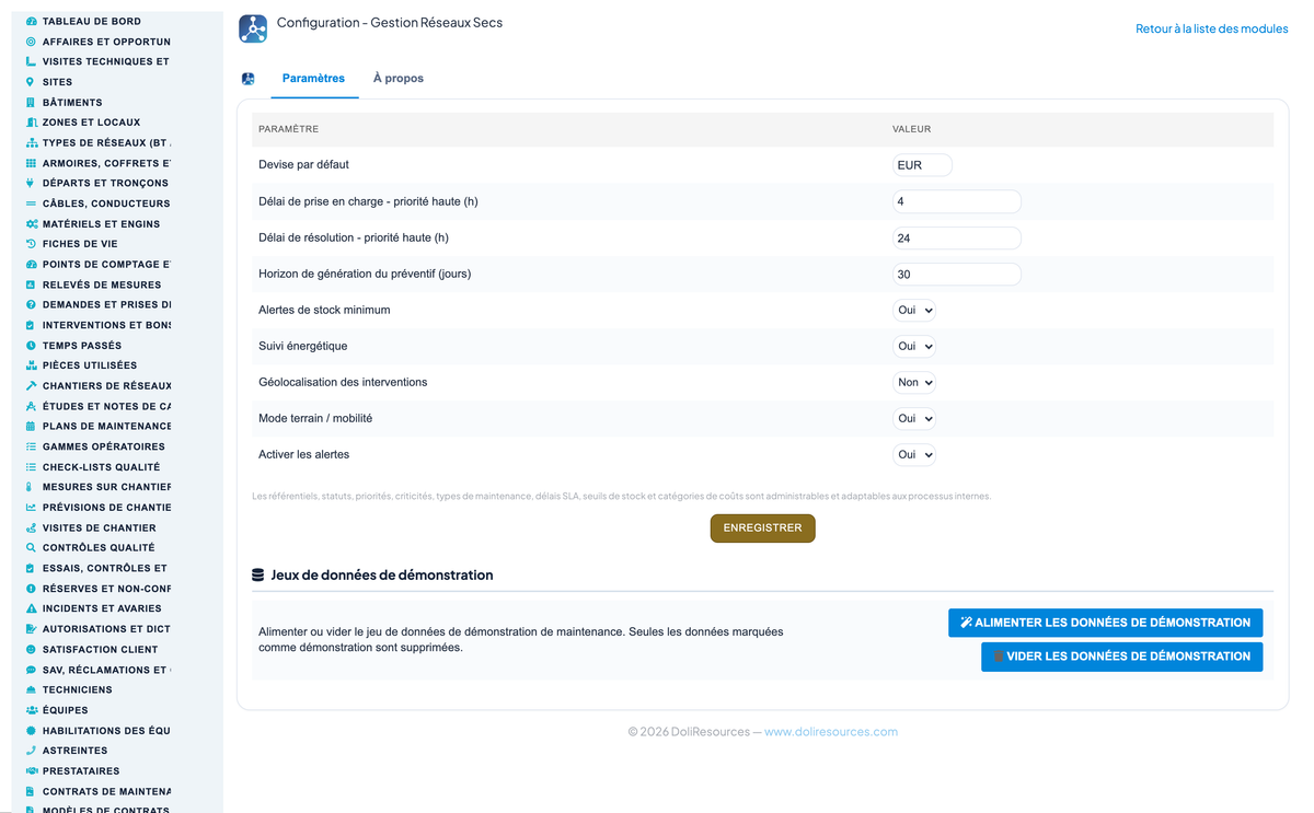 Dry Networks Management — Advanced - Dolibarr