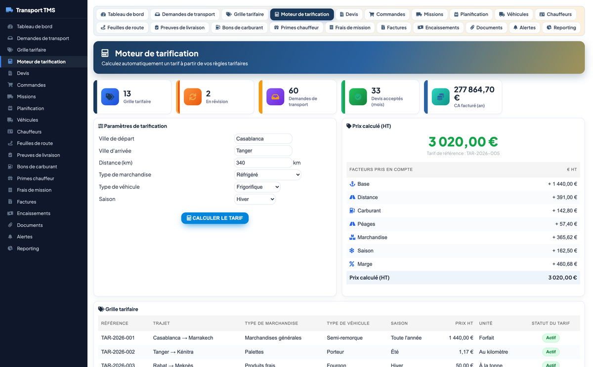 Transport Management System TMS -Dolibarr