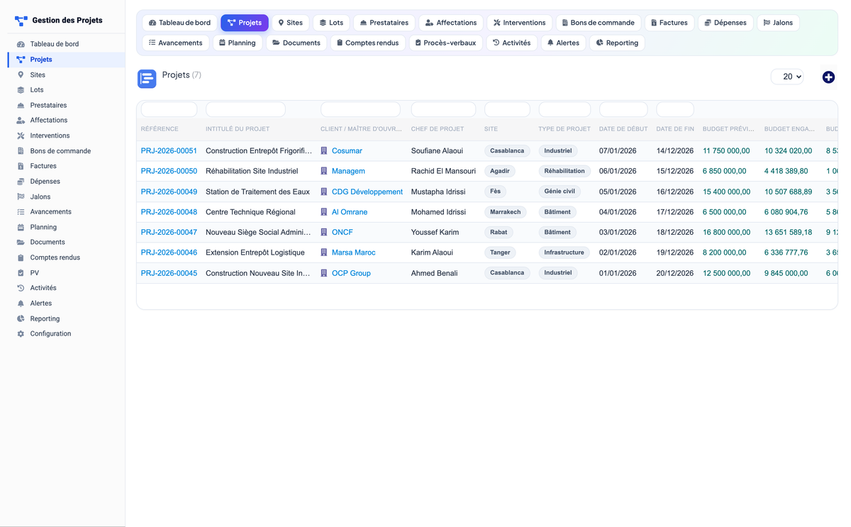 Project Management - Dolibarr