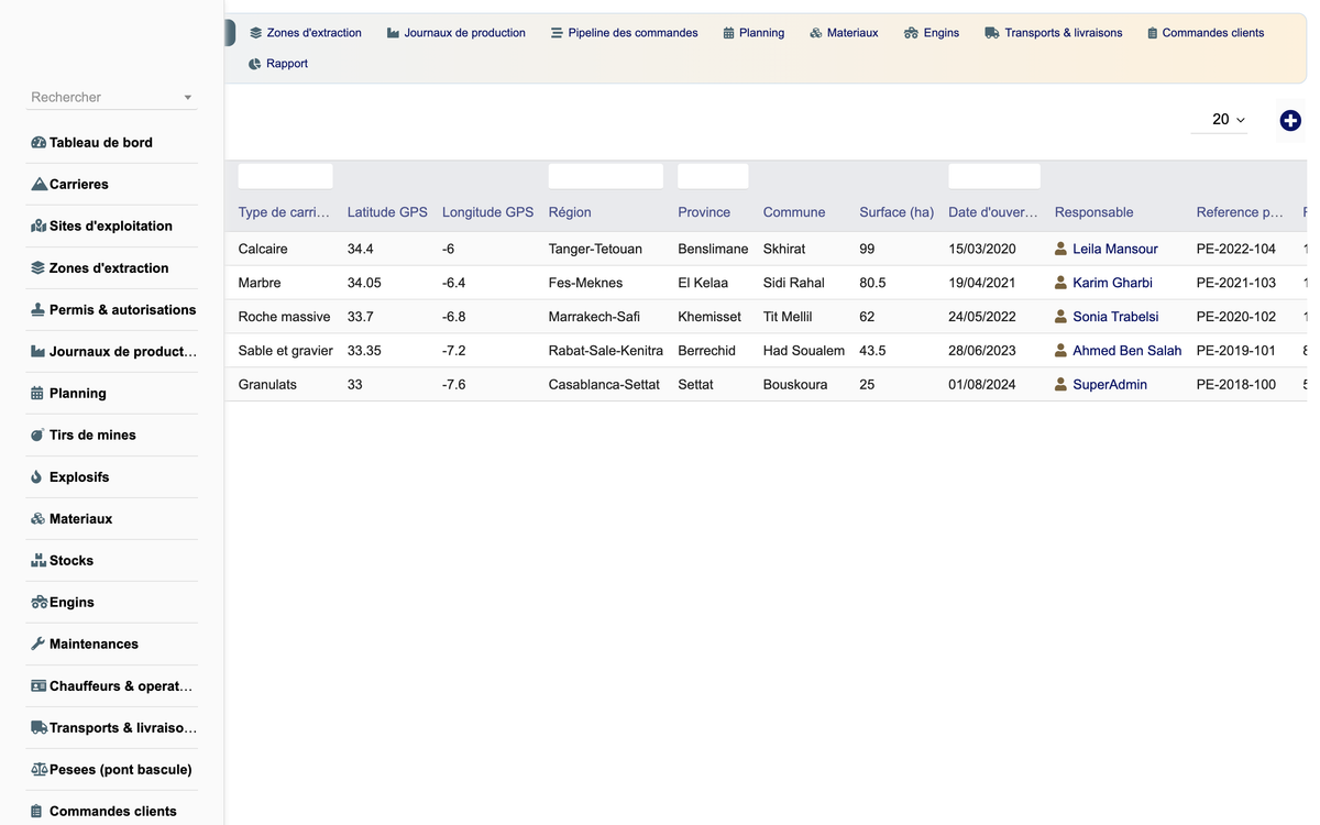 DoliResources - Dolibarr - 02_quarries_list