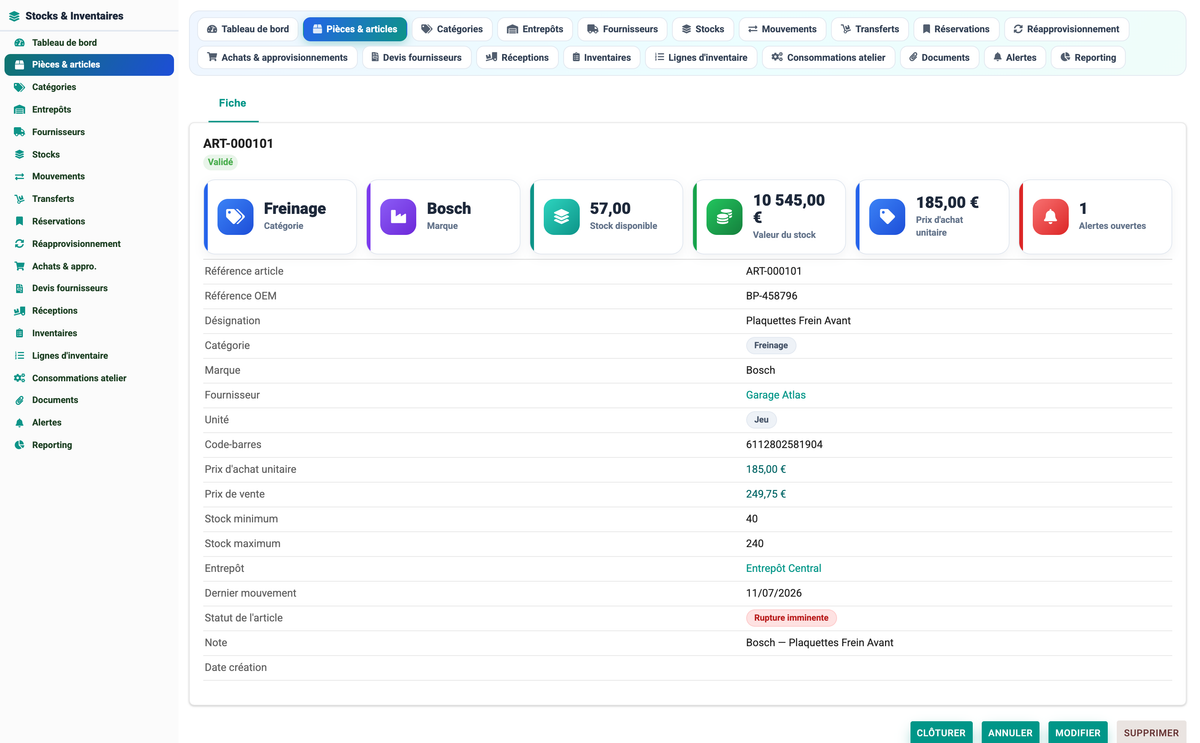 Stock & Inventory Management - Dolibarr