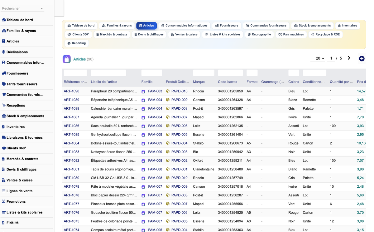 DoliResources - Dolibarr - 03_liste_articles