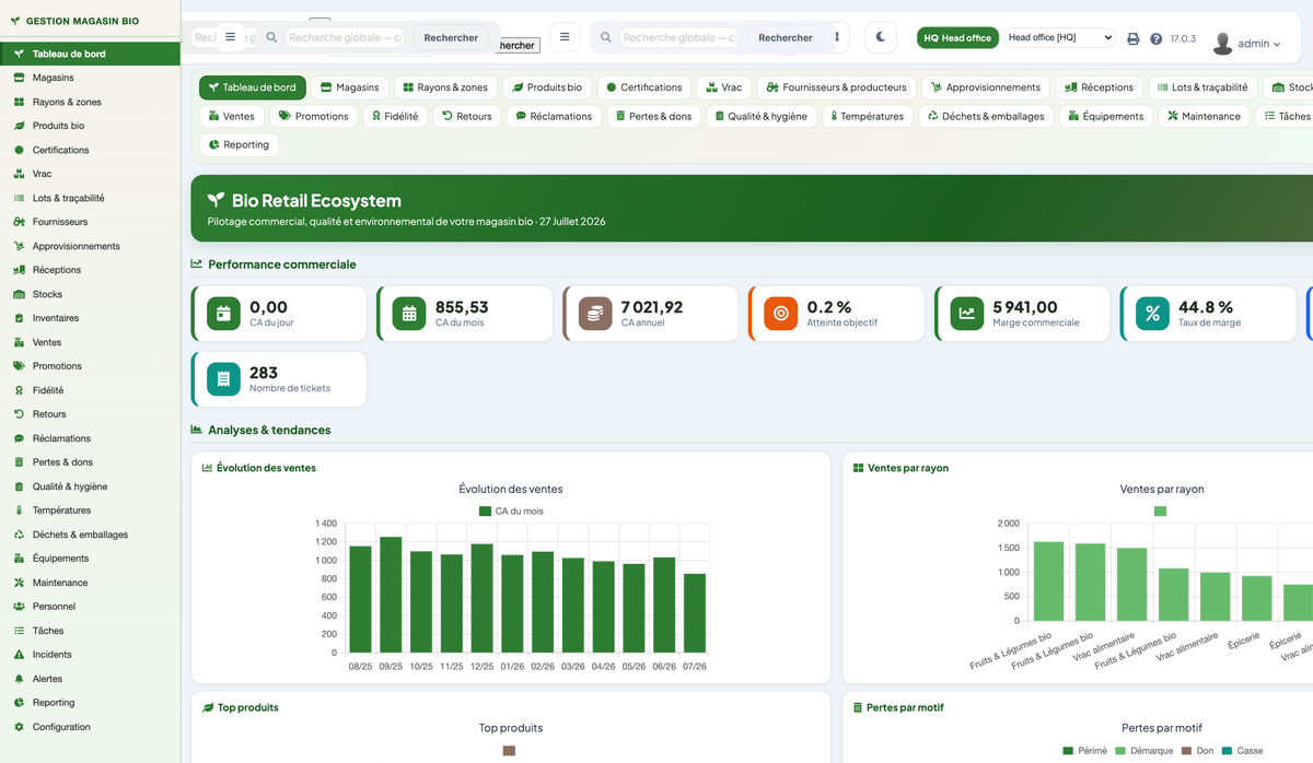 Organic Store Management for Dolibarr