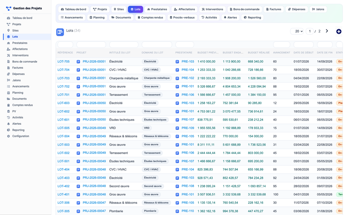 Project Management - Dolibarr