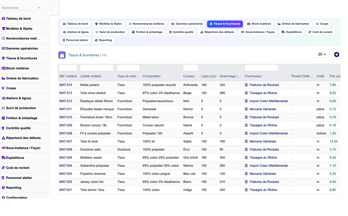 DoliResources - Dolibarr - 04_matieres_liste