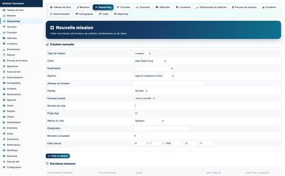 Courier Management - Dolibarr