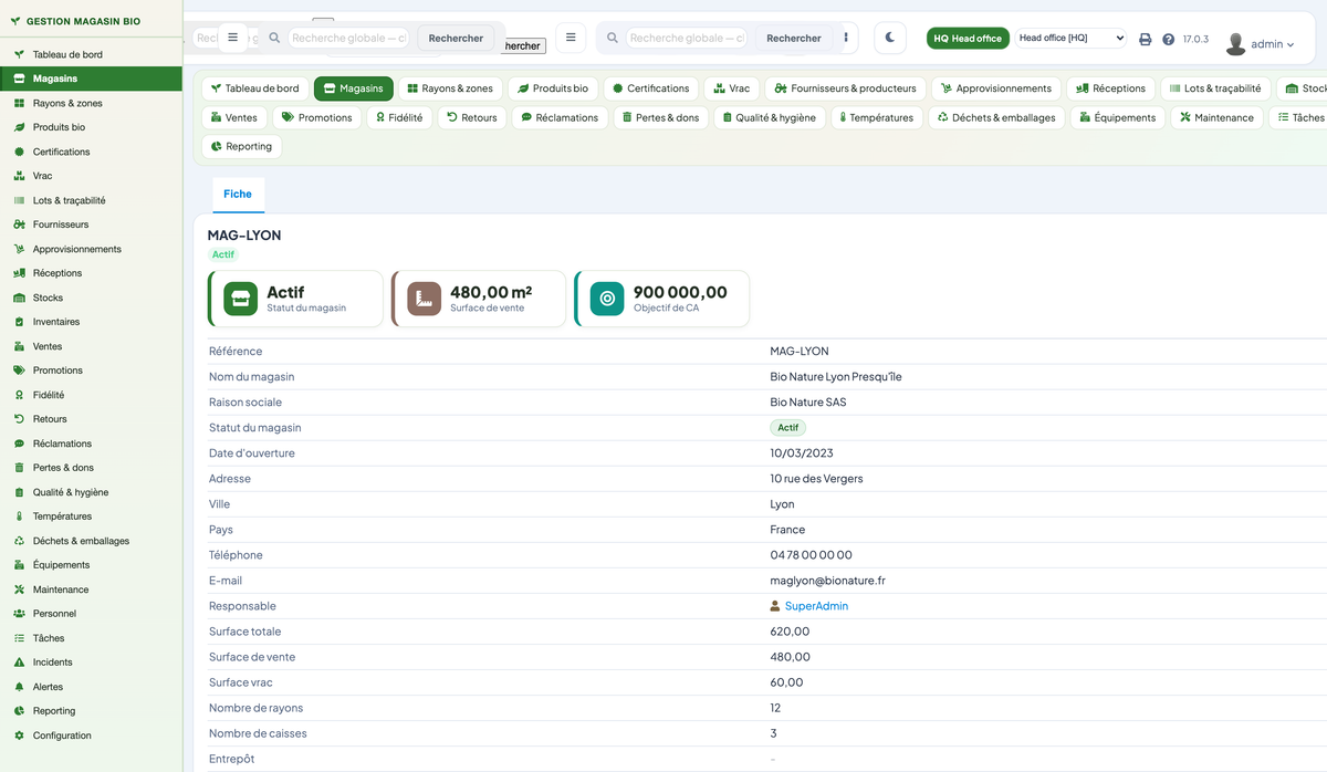 Organic Store Management for Dolibarr