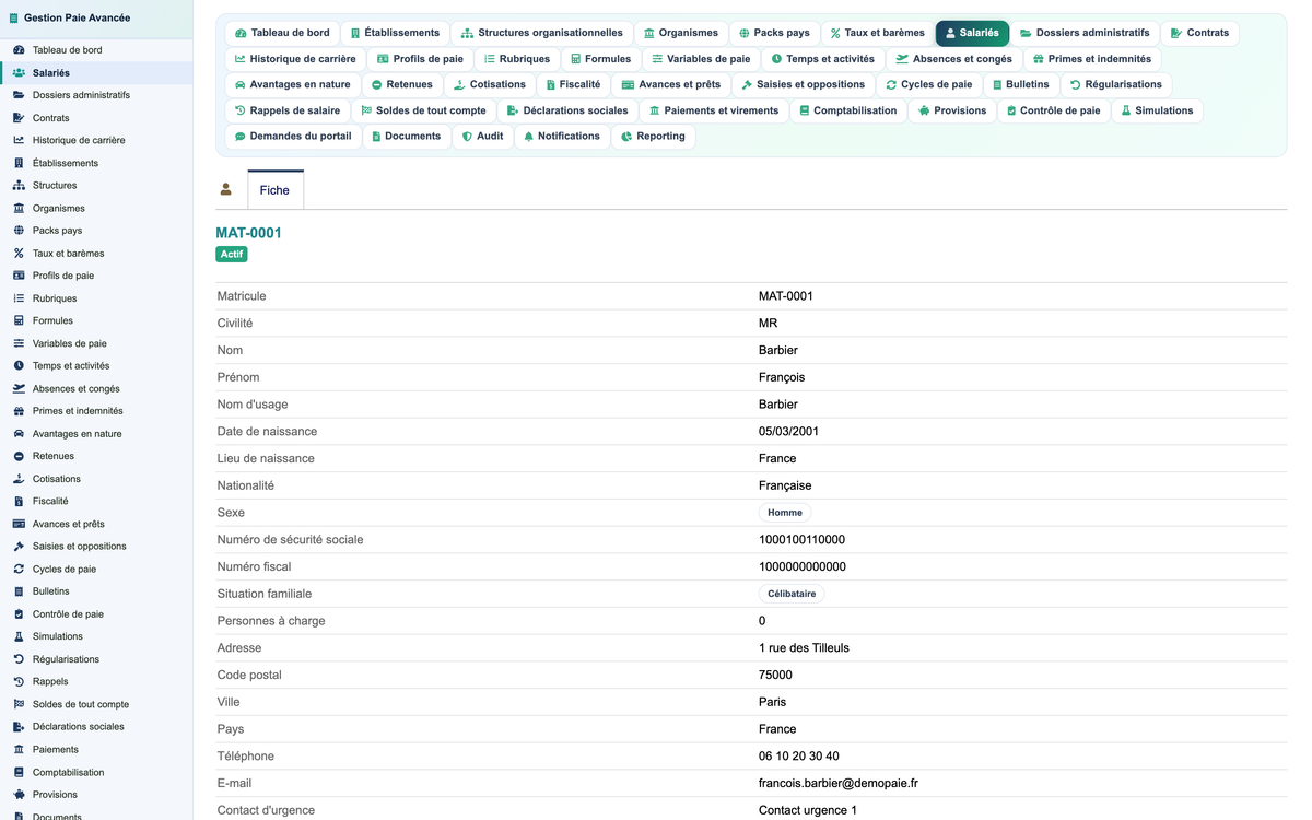 Advanced Payroll Management - Dolibarr