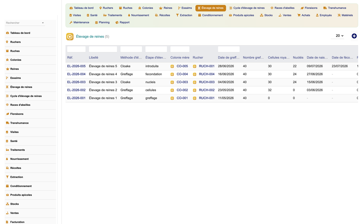 DoliResources - Dolibarr - 07_elevage_reines