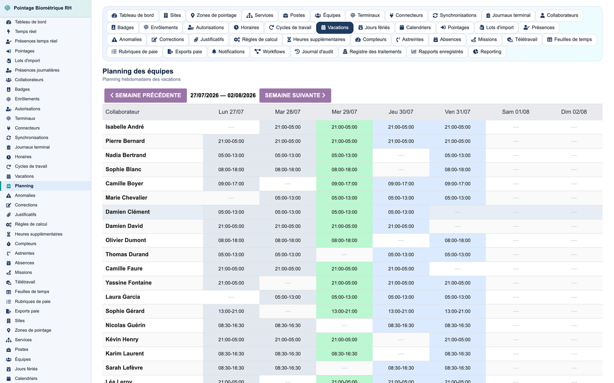 Biometric Time & Attendance Management - Dolibarr
