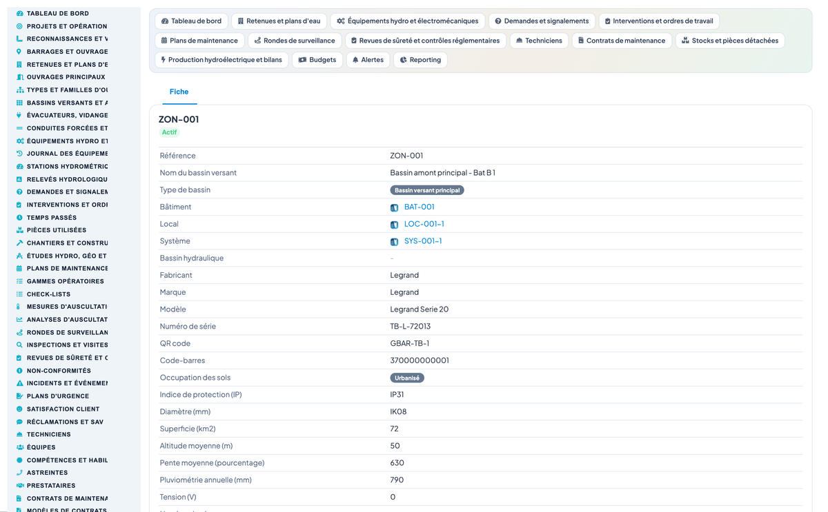Dam & Reservoir Lifecycle Management - Dolibarr