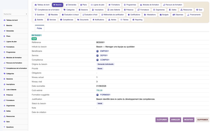 HR Training Management - Dolibarr