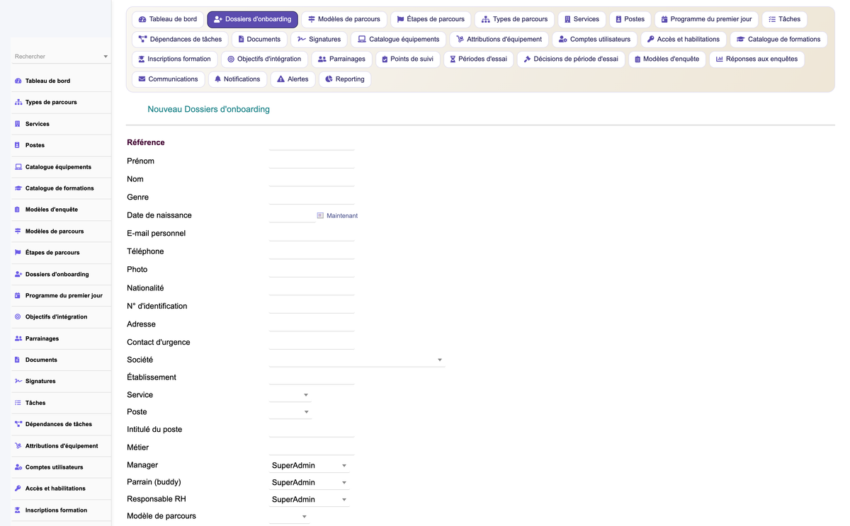 HR Onboarding Management  - Dolibarr
