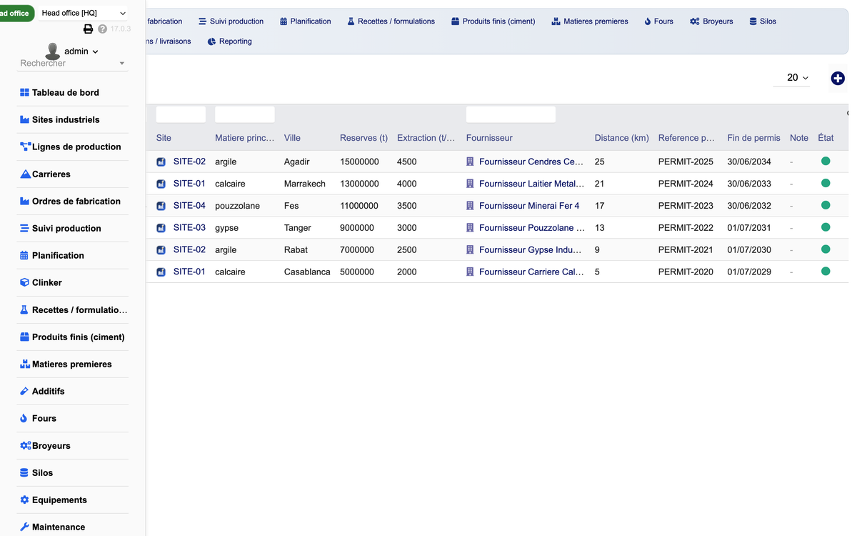 DoliResources - Dolibarr - 09_quarries_list