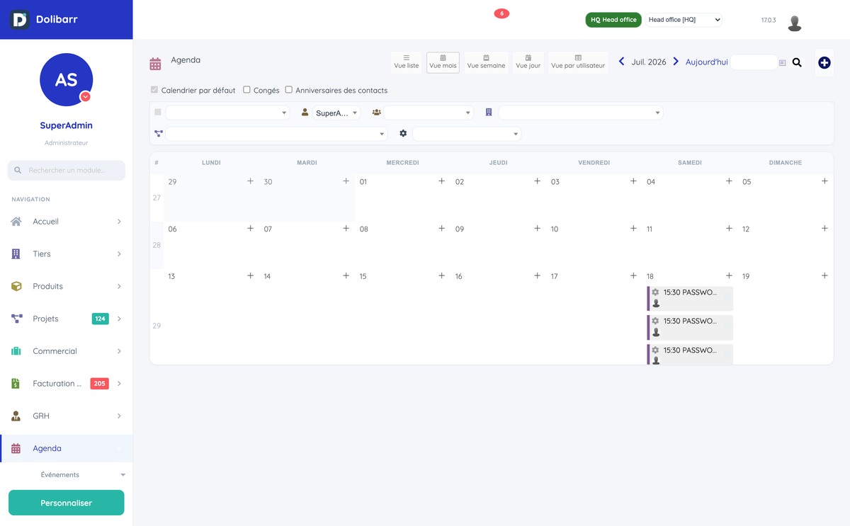 DoliResources - Dolibarr - 10-agenda