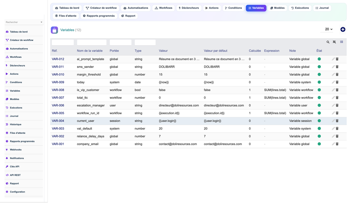 DoliResources - Dolibarr - 10-variables