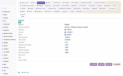 HR Training Management - Dolibarr