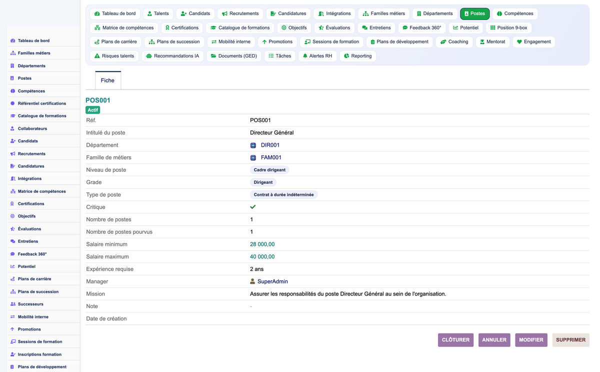 HR Performance Evaluation Management - Dolibarr