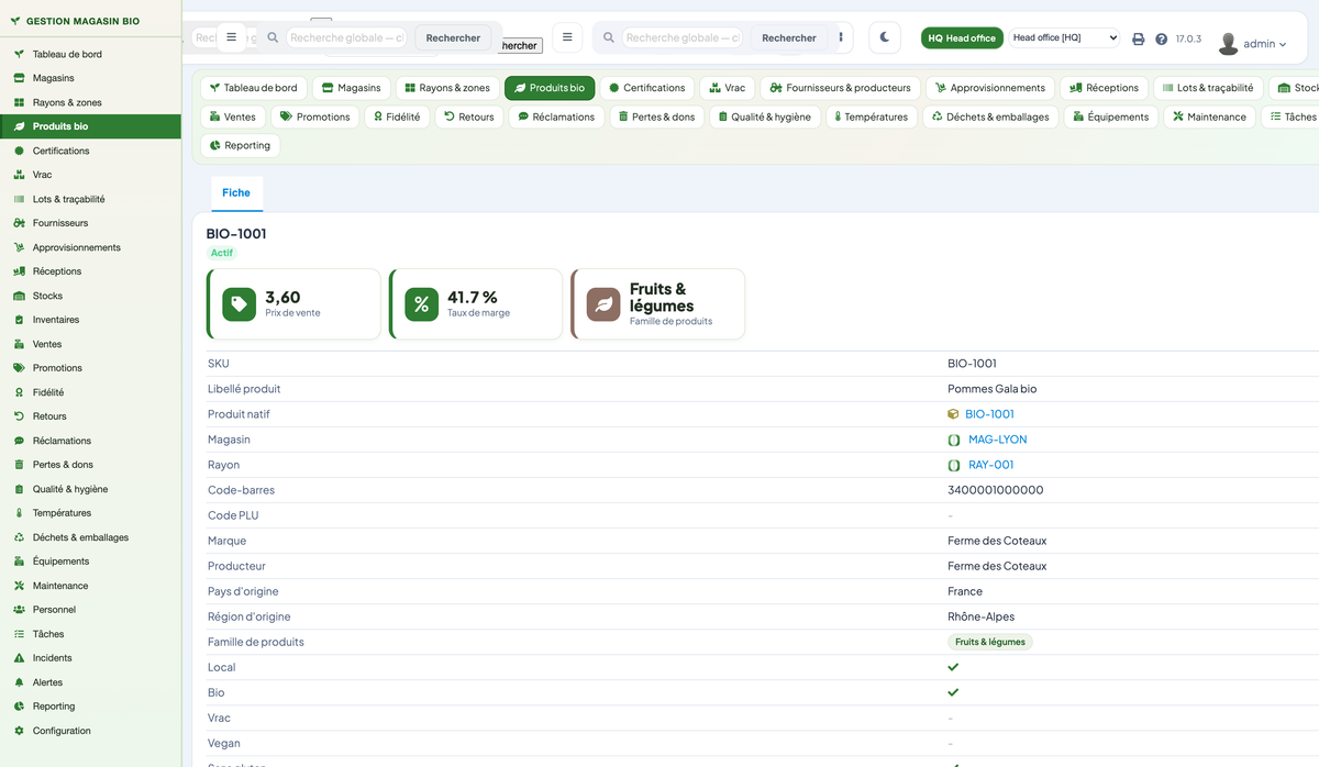 Organic Store Management for Dolibarr