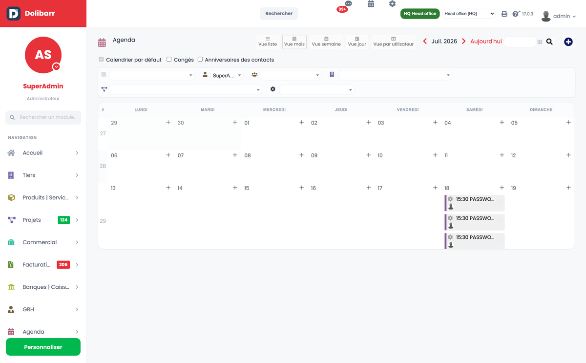 DoliResources - Dolibarr - 11-agenda