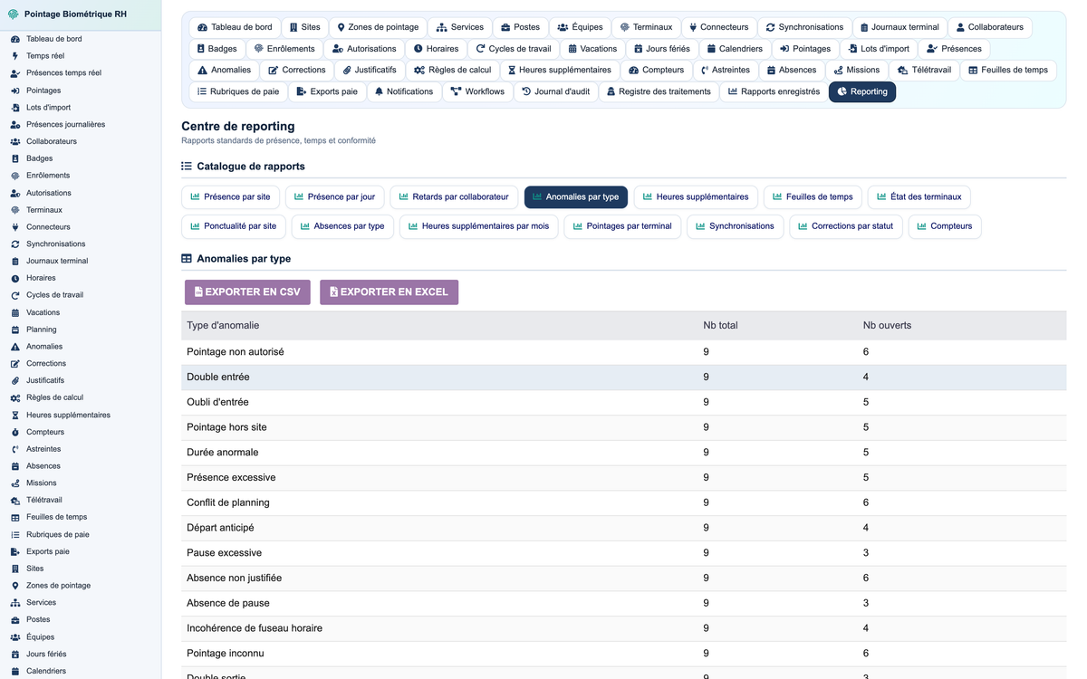 Biometric Time & Attendance Management - Dolibarr