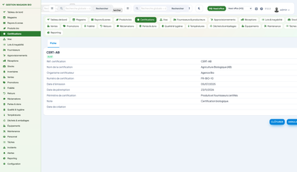 Organic Store Management for Dolibarr