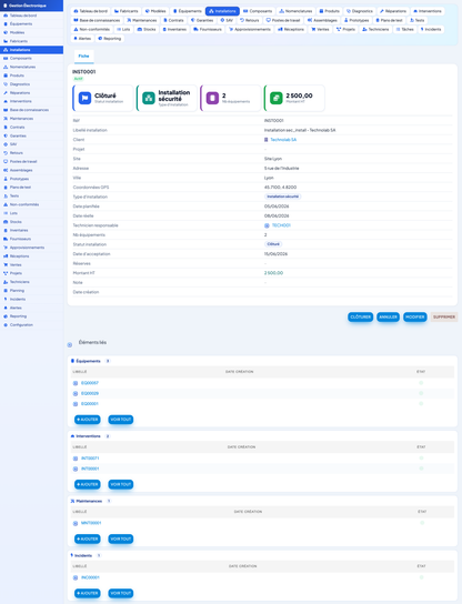 Electronics Management - Dolibarr