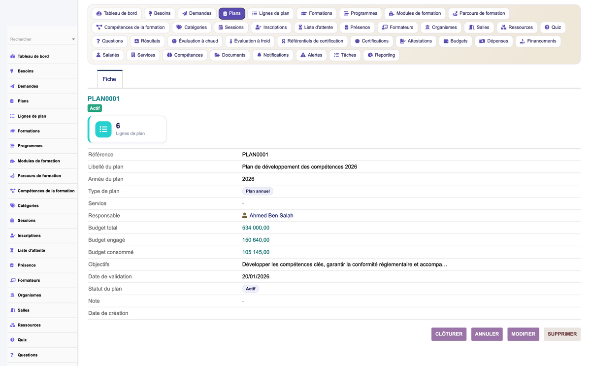 HR Training Management - Dolibarr