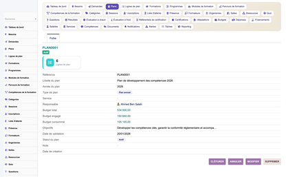 HR Training Management - Dolibarr