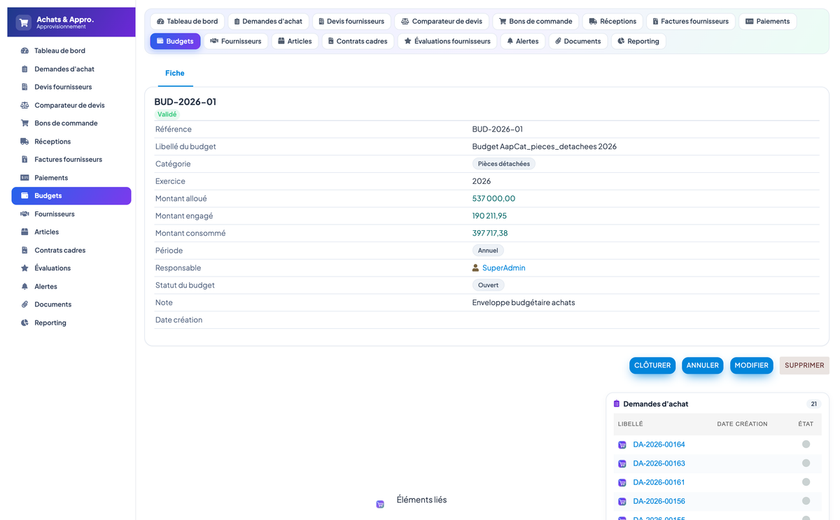 Purchasing & Procurement - Dolibarr
