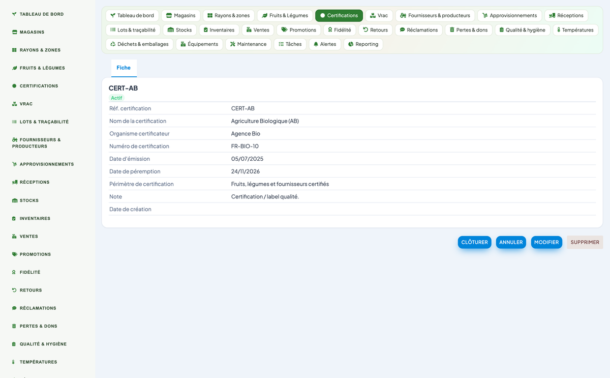 Greengrocer & Fruit-and-Vegetable Management - Dolibarr