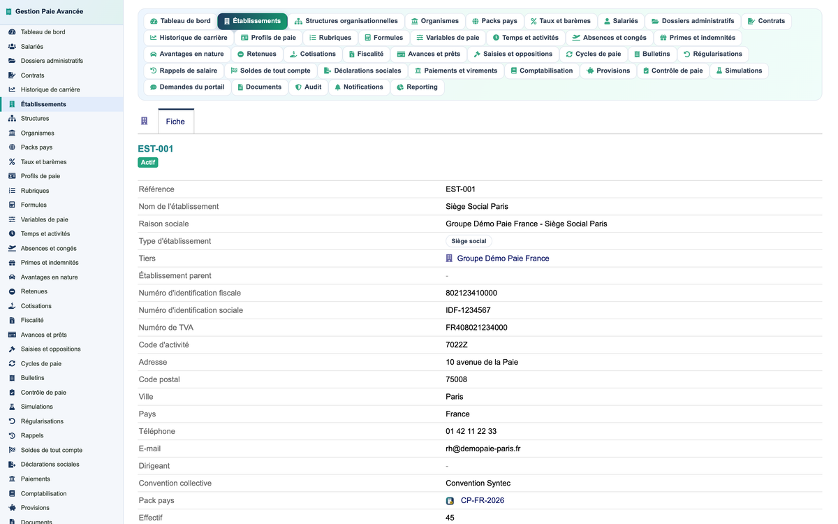 Advanced Payroll Management - Dolibarr