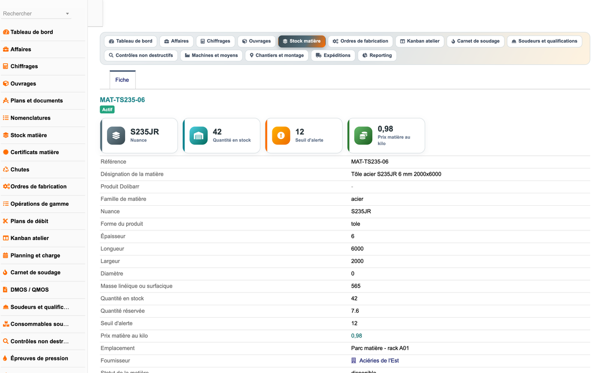 DoliResources - Dolibarr - 13_fiche_matiere