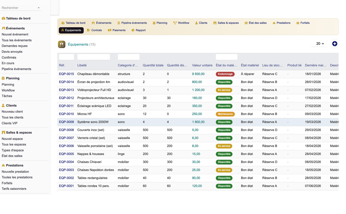 DoliResources - Dolibarr - 14_equipements