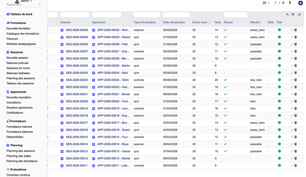 DoliResources - Dolibarr - 14_evaluations_list_7c724a42-9bab-4f66-851e-c9bc4d15a724