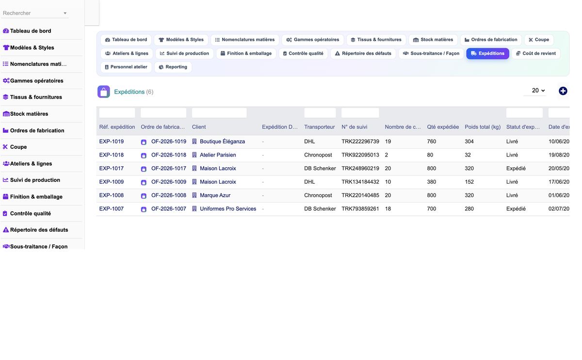 DoliResources - Dolibarr - 14_expeditions_liste