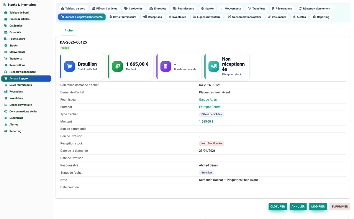 Stock & Inventory Management - Dolibarr