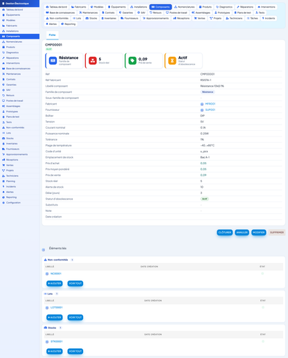 Electronics Management - Dolibarr