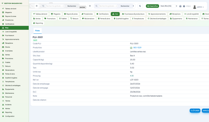 Organic Store Management for Dolibarr