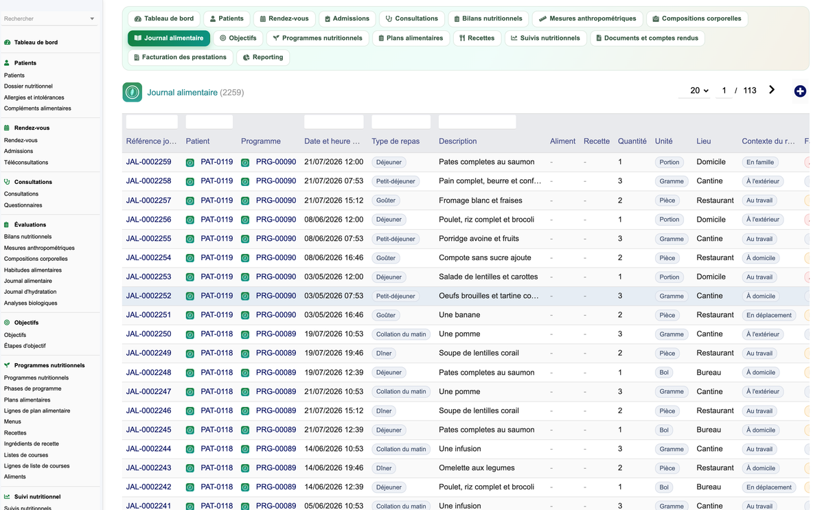 DoliResources - Dolibarr - 14_journal_alimentaire