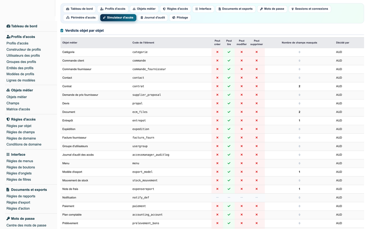 Access Manager Pro — advanced access control for Dolibarr