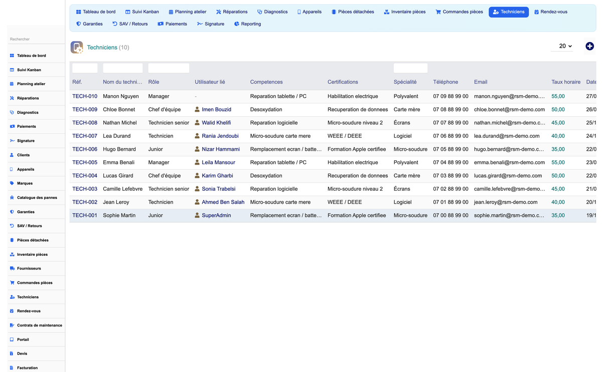 DoliResources - Dolibarr - 14_technicians