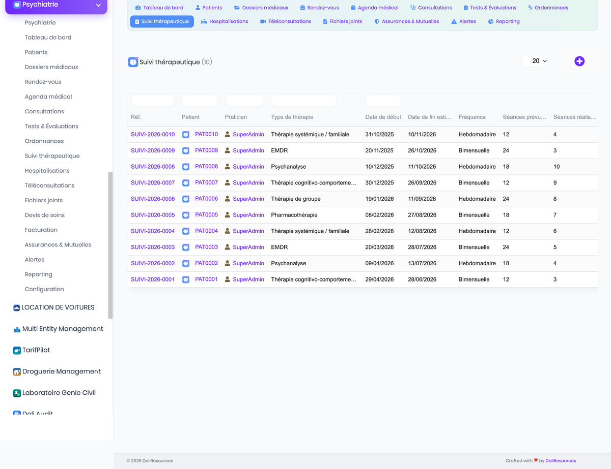 DoliResources - Dolibarr - 14_therapyfollowup_list_55bfdf42-cc4c-47b2-884e-15ac476de56a