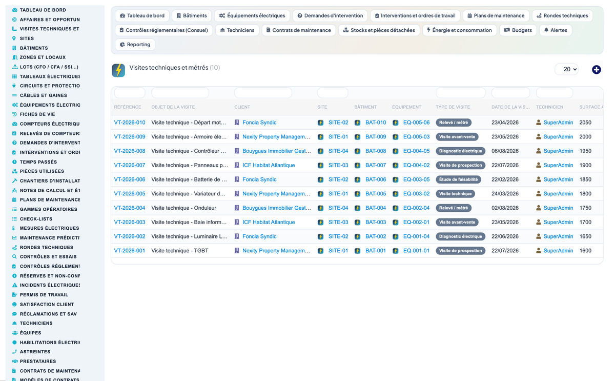 Building Electricity, Electrical Contracting & Low-Current Systems Management for Dolibarr