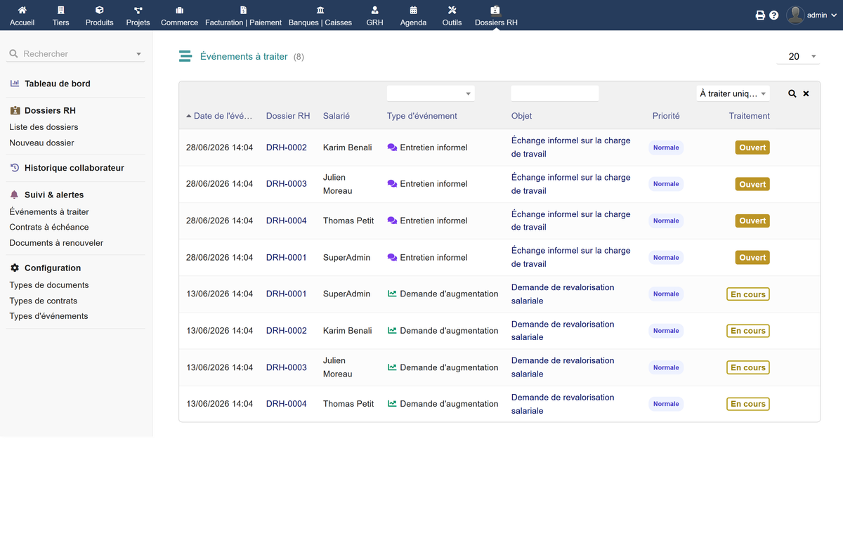 DoliResources - Dolibarr - 15_evenements_a_traiter