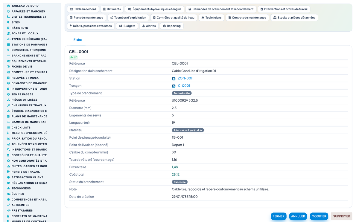 Wet Networks Management — Advanced - Dolibarr