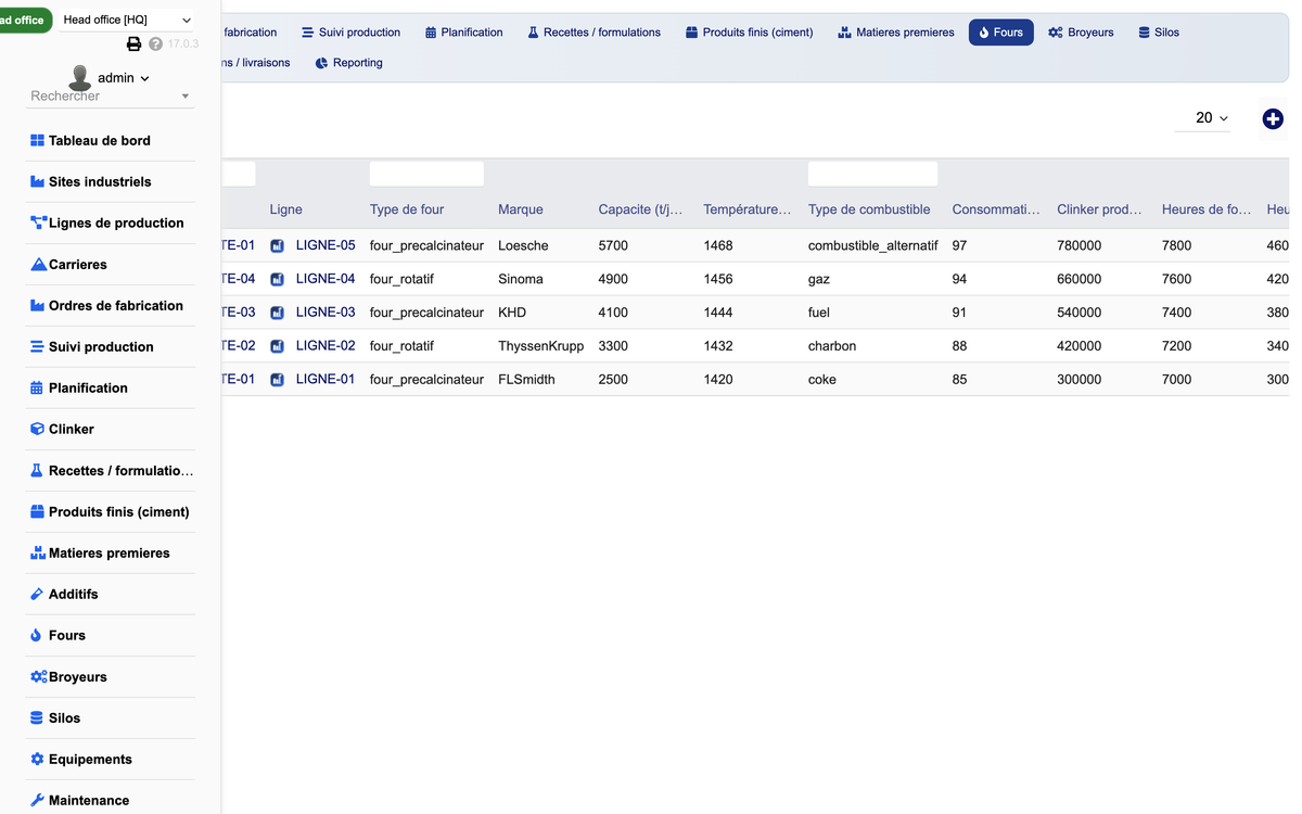 DoliResources - Dolibarr - 15_kilns_list