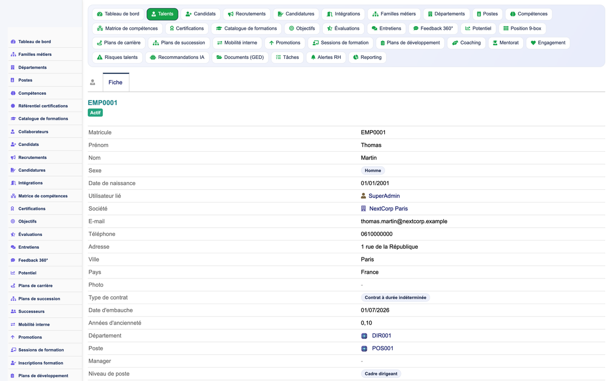 HR Performance Evaluation Management - Dolibarr