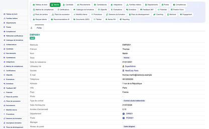 HR Performance Evaluation Management - Dolibarr